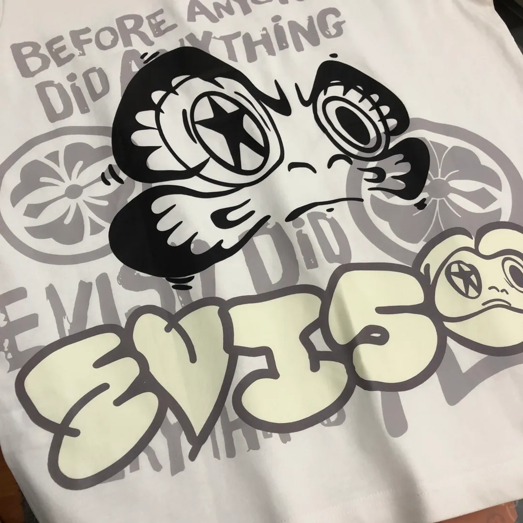 EVISU 2024ss New Arrival T ⚠ ⚠ ⚠ Quality Same Style EVISU ， ， Classic ， ， 。 Size : S ～ XXL S 44 96 68 100-120 M 46 102 70 120-140 L 48 108 72 140-160 XL 50 116 74 160-180 XXL 52 122 76 180